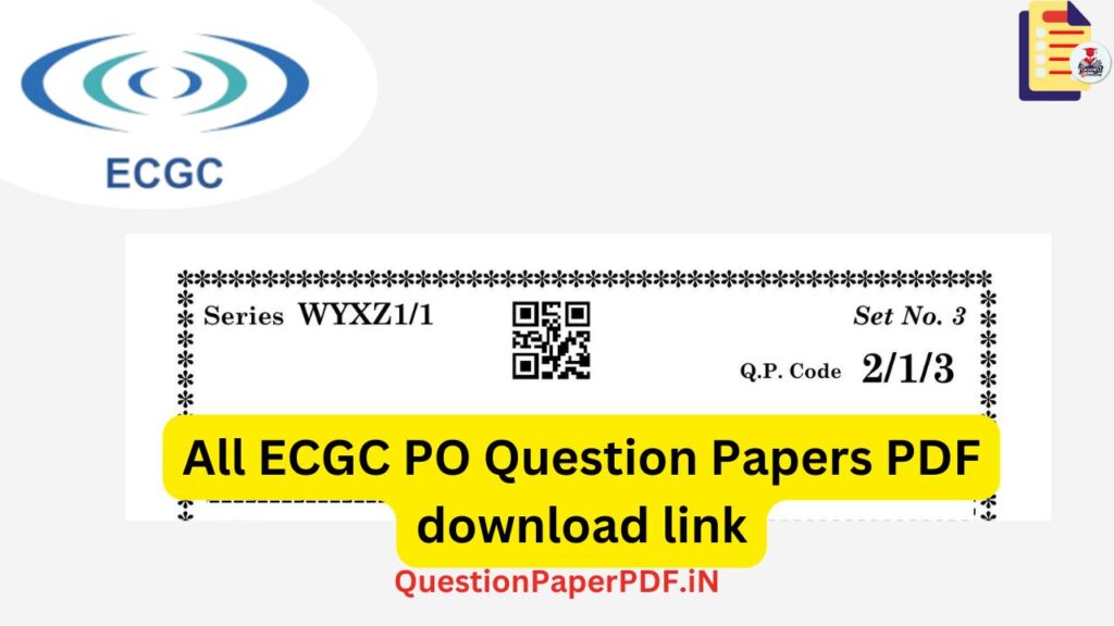 ECGC PO Question Paper