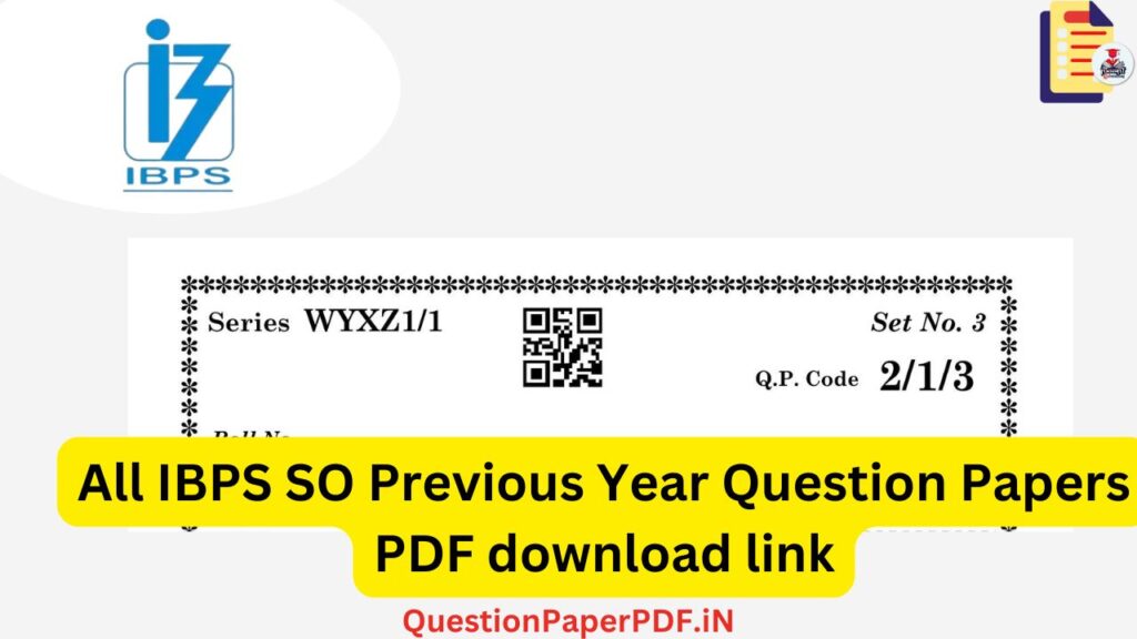 IBPS PO Previous Year Question Papers