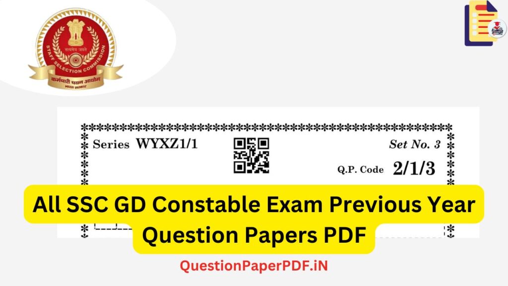 SSC GD Constable Question Paper