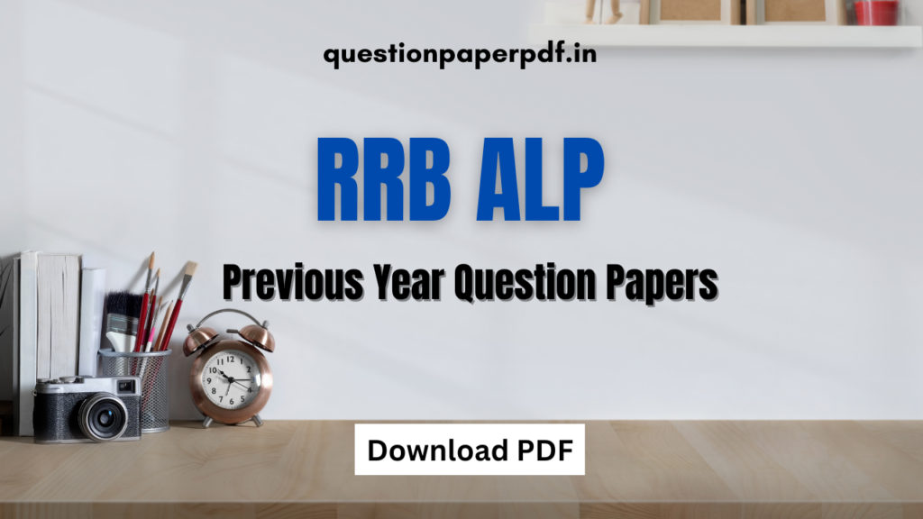 RRB ALP Previous Year Question Papers