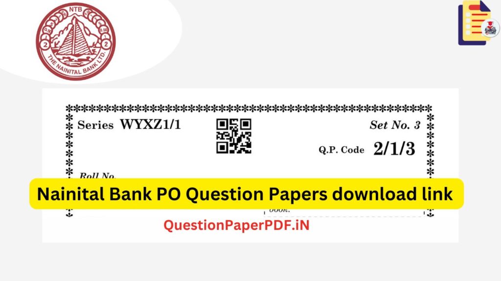 Nainital Bank PO Question Paper