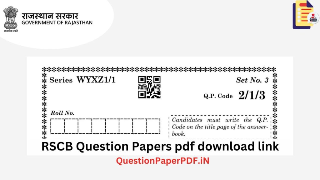 RSCB Question Papers pdf download link