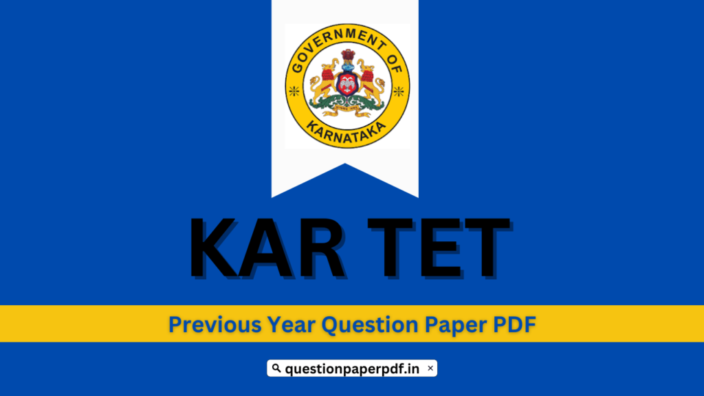 KAR TET Previous Year Question Papers