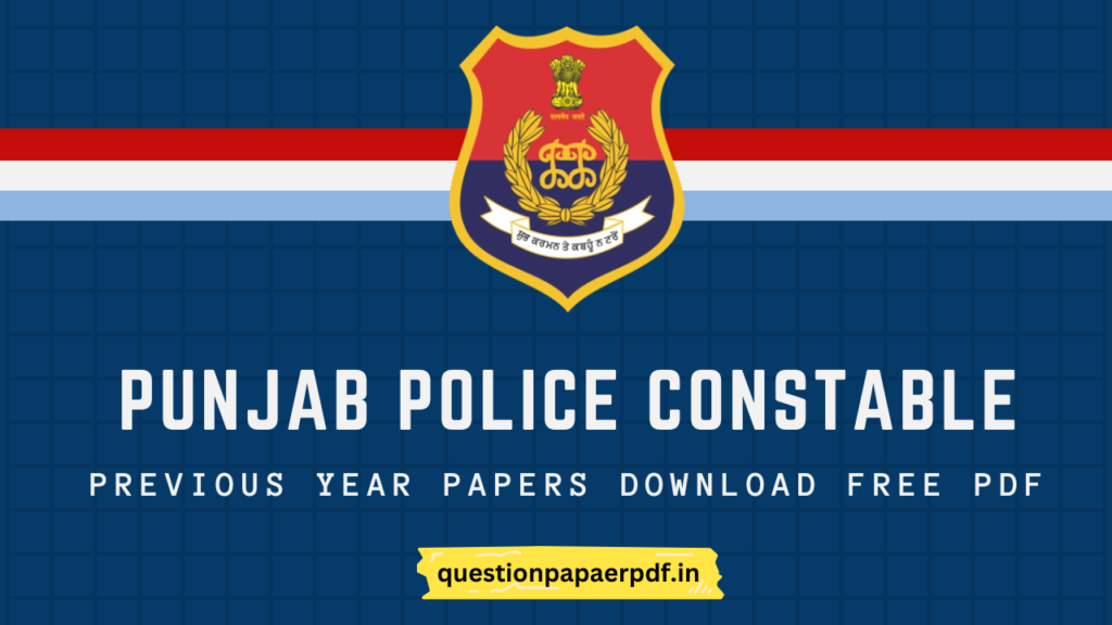 Punjab Police Constable Previous Year Papers